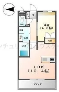 イーストヒルズ宿郷【3階】の間取り