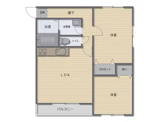 レヂデンス岡野【2階】の間取り