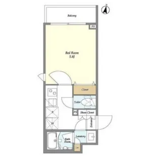 ウェルスクエア初台【3階】の間取り
