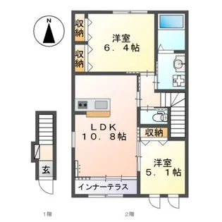 伊賀の郷 五番館【2階】の間取り