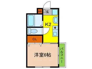 メゾンドアンジュ【2階】の間取り