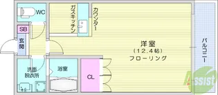 Esフォーレ美田園【5階】の間取り