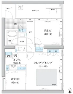 ガーデニエール砧 WEST【7階】の間取り