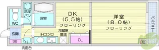 ベルシティ榴ヶ岡【11階】の間取り
