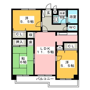 サンビレッジリオ【4階】の間取り