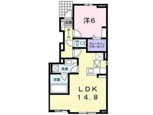 アスリス II【1階】の間取り