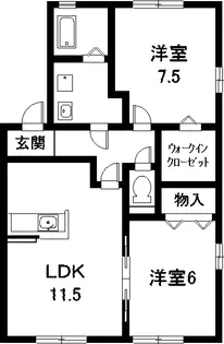 ファミィュB棟【1階】の間取り