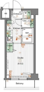 ガーラ大井町ゼームス坂上【2階】の間取り