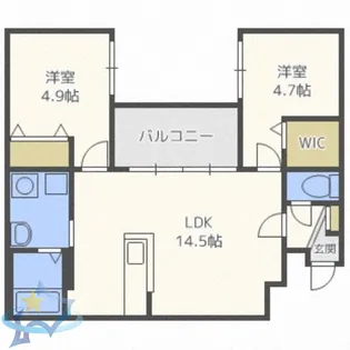 パーク琴似館【4階】の間取り
