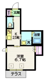 ピッコラカリーナ広尾【1階】の間取り
