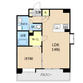 LIBTH平成けやき通り【2階】の間取り