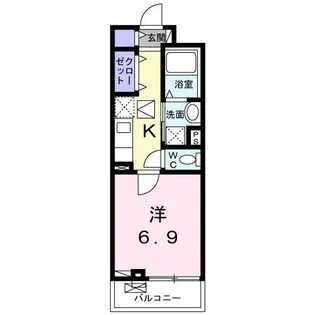 ラー カイラム【1階】の間取り