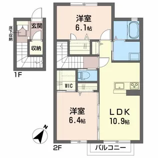 リバイブD【2階】の間取り