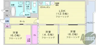 オーロラビル【10階】の間取り