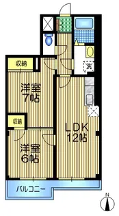 サンフレール【2階】の間取り