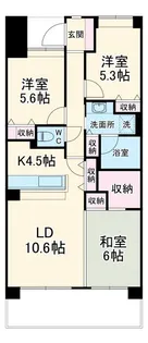 アソシエール溝の口【4階】の間取り