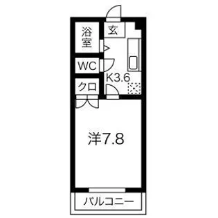 フラッツB【3階】の間取り