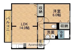 メゾンラフィーネ【2階】の間取り