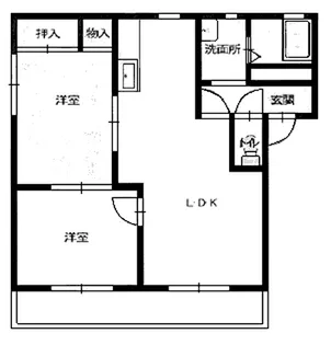 バリュージュ・リバータウン【1階】の間取り