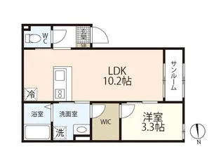 【仮】レガーレ七日市【1階】の間取り
