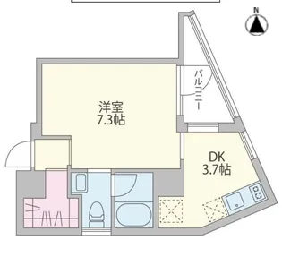 クーカイ テラス恵比寿【1階】の間取り