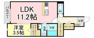 レガリア陣原B棟【1階】の間取り