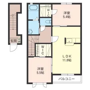 フォレスタB【2階】の間取り