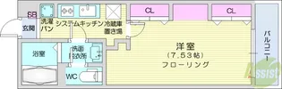 リュクス錦町【1階】の間取り