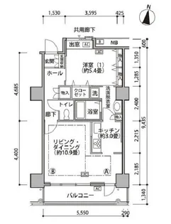 東雲キャナルコートCODAN18号棟【8階】の間取り