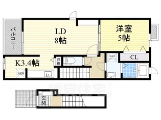パークメゾン WEST【2階】の間取り