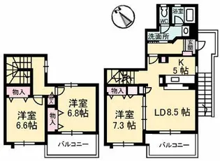 nfビレッジ A棟【2階】の間取り