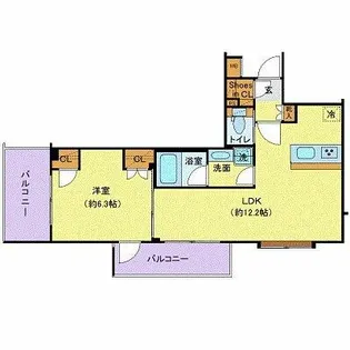 シーフォルム東新宿II【5階】の間取り