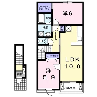 パティオスカイ C【2階】の間取り