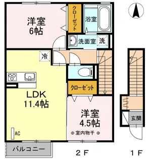 アヴァンスIII【2階】の間取り