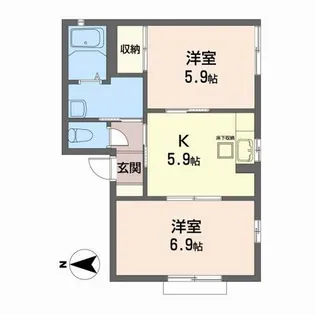 フジコウハイツ10【1階】の間取り