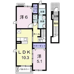 サンリット コリーヌ【2階】の間取り