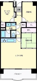 Mシティ夕顔瀬【9階】の間取り