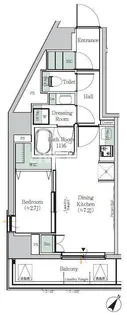 ONE ROOF RESIDENCE KIBA WEST【2階】の間取り