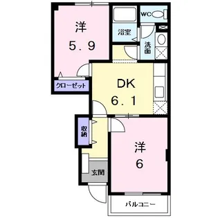 フローラM【1階】の間取り