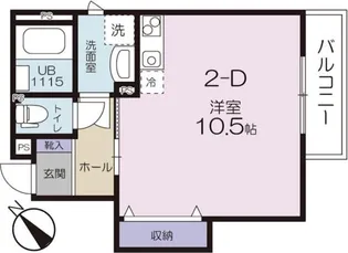 カーサエビス【2階】の間取り
