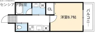 ラスペランザ森ノ宮【6階】の間取り