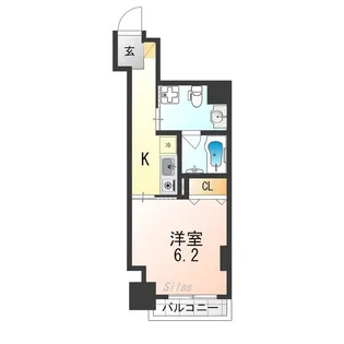 HF河原町二条レジデンス【6階】の間取り