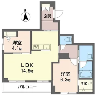 サラシャンティ【3階】の間取り