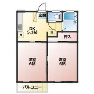 メゾンロワール【2階】の間取り