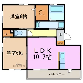サザンクロス【2階】の間取り