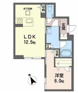 エリーズコート宇宿【1階】の間取り