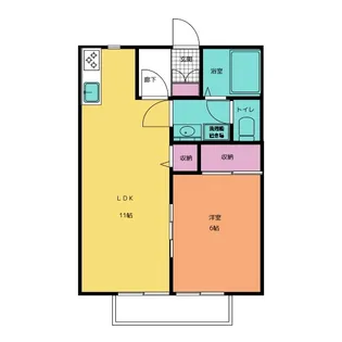 ディアコートA【1階】の間取り
