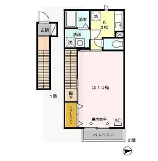 シャトレー東向島【2階】の間取り