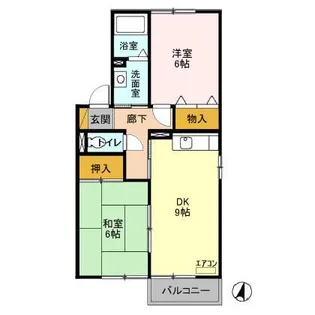 クレスト藤ヶ丘B棟【2階】の間取り