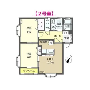 ヴァンクール601【2階】の間取り